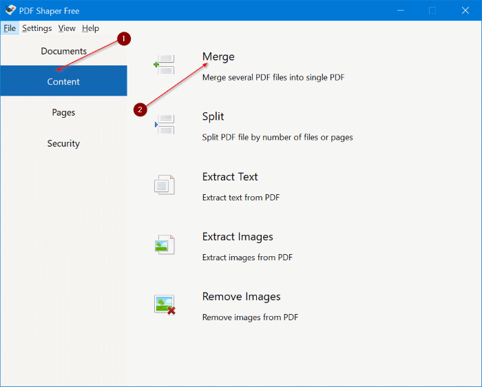 combine or merge pdf files in Windows 10 free pic1