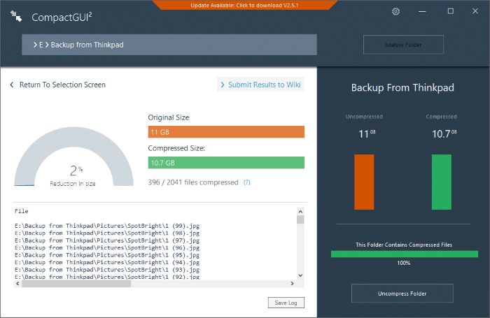 compress folders in Windows 10 pic5