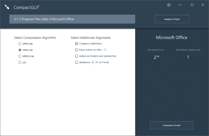 compress games and programs in Windows 10 pic2