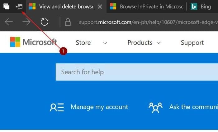 copy urls open in all tabs of edge pic1