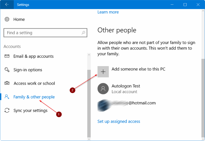 create a new administrator account in Windows 10 pic1
