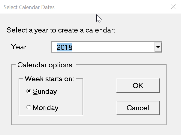create calendar using Office Word or Excel pic4
