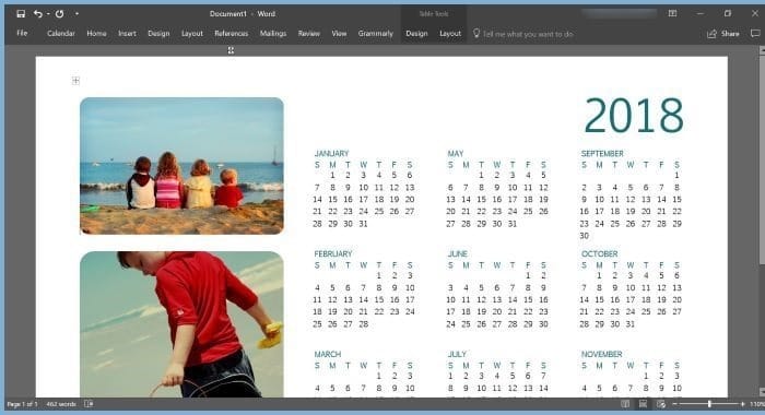 create calendar using Office Word or Excel pic5