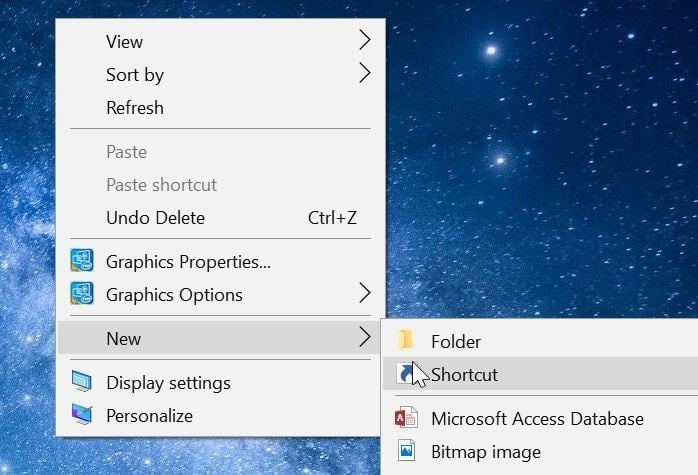 create desktop shortcut for printers folder in Windows 10 pic1