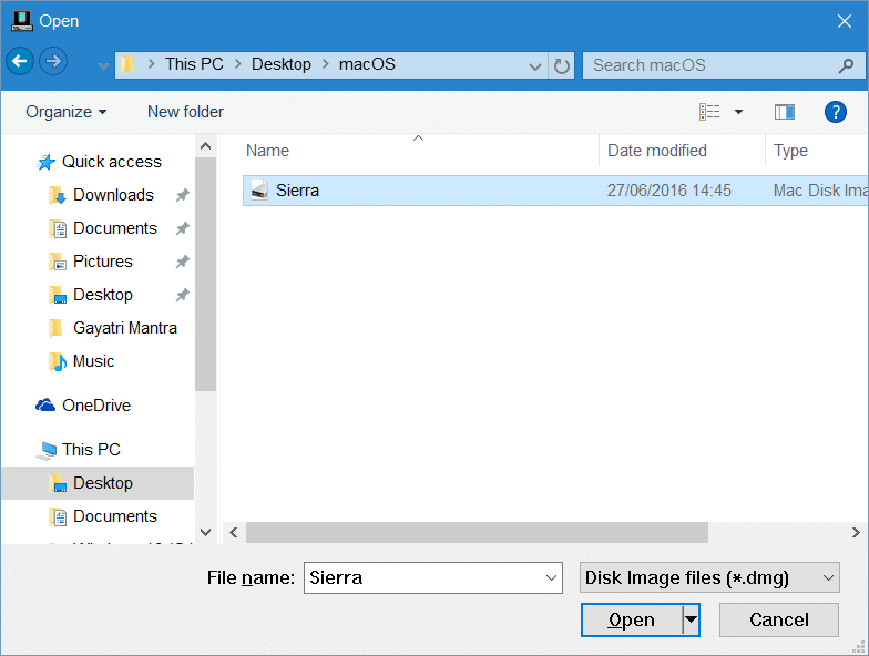 create macos sierra bootable usb from Windows step6.3