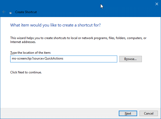 create screen sketch snip desktop shortcut in Windows 10 pic2