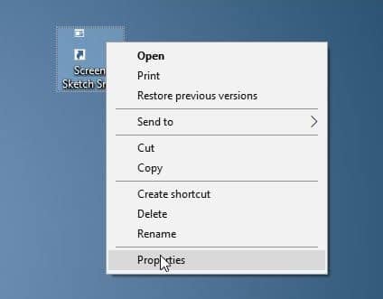 create screen sketch snip desktop shortcut in Windows 10 pic4