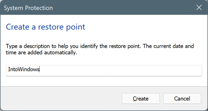create system restore point in Windows 11 pic4