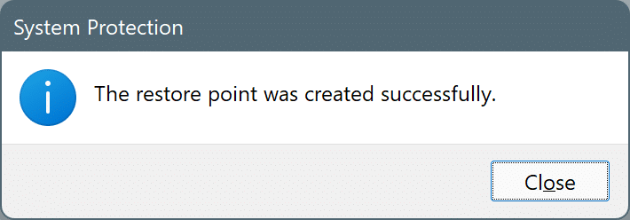 create system restore point in Windows 11 pic6