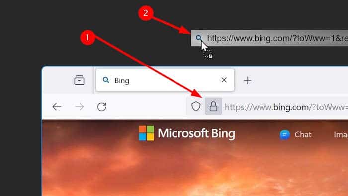 create website shortcut on Windows desktop using firefox