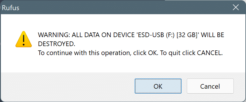 create windows 11 bootable USB with Rufus pic3