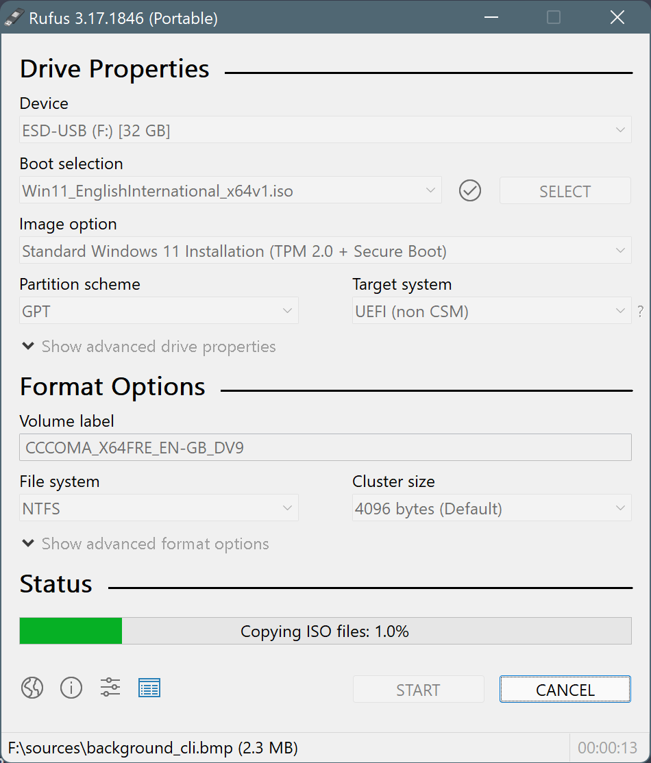 create windows 11 bootable USB with Rufus pic4
