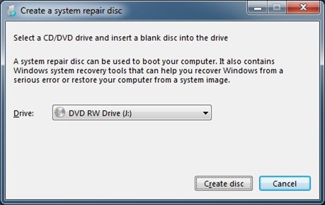 create windows 7 repair usb drive step2