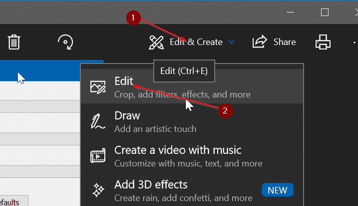crop pictures with Photos app in Windows 10 pic1