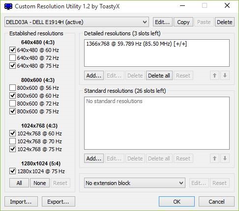 custom resolution on Windows 10