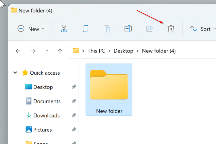 delete a folder in Windows 11 pic2