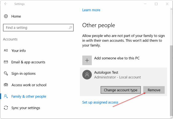 delete administrator account in Windows 10 pic1