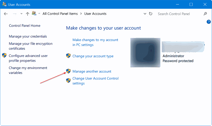 delete administrator account in Windows 10 pic6
