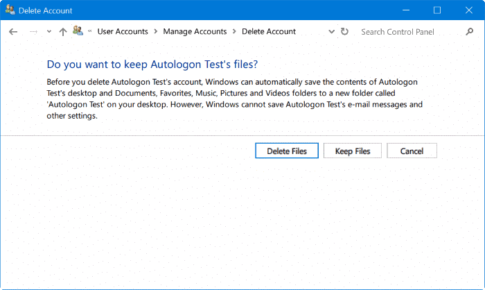 delete administrator account in Windows 10 pic9