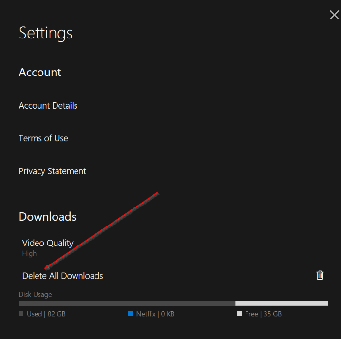 delete downloaded contents from Netflix pic2