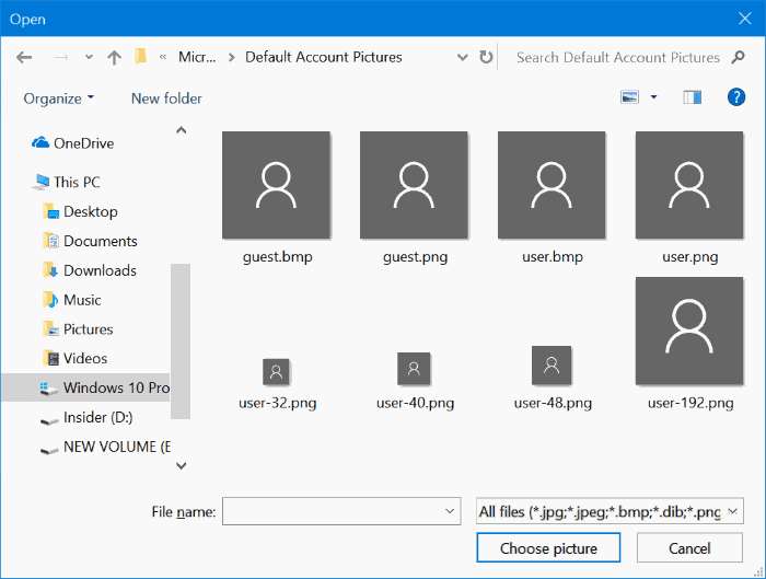 delete old user account pictures in Windows 10 pic4.1