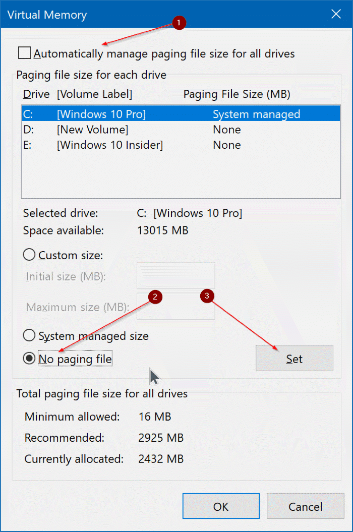 delete pagefile.sys in Windows 10 pic3