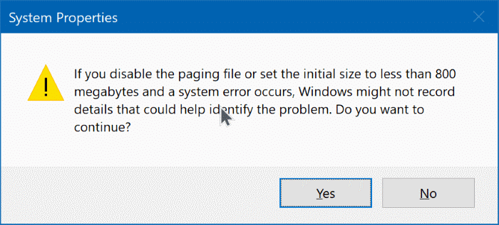 delete pagefile.sys in Windows 10 pic4
