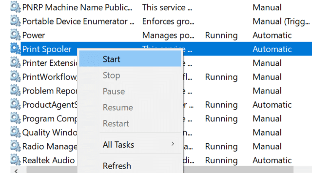 delete print queue documents in Windows 10 pic3
