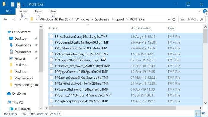 delete print queue in Windows 10 pic2