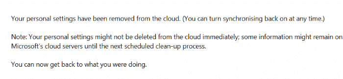 delete sync settings from microsoft account in windows 10 pic3
