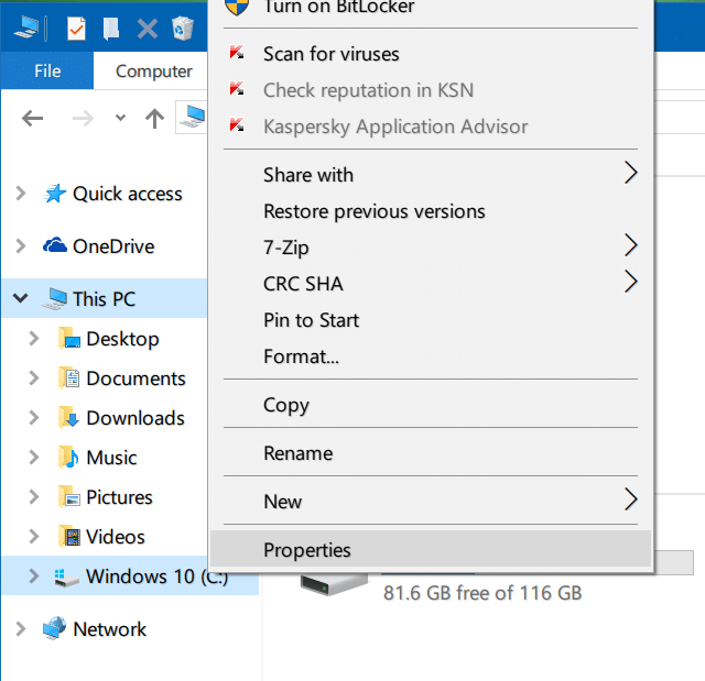 delete temporary Windows installation files in Windows 10 step1