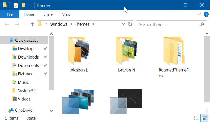delete themes in Windows 10 pic6