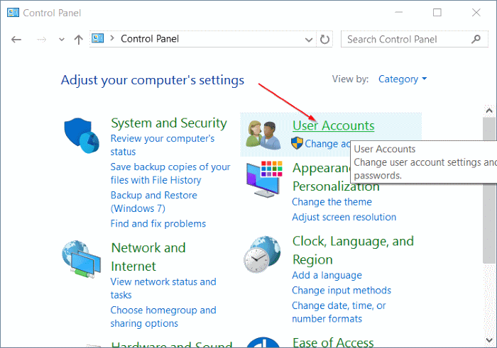 delete user account in Windows 10 step5