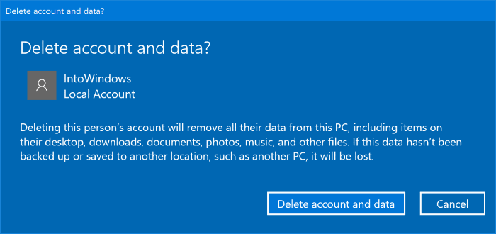 delete user accounts in Windows 10 pic02