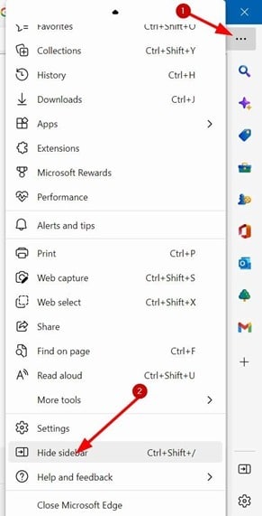disable Edge sidebar in Windows and mac pic3