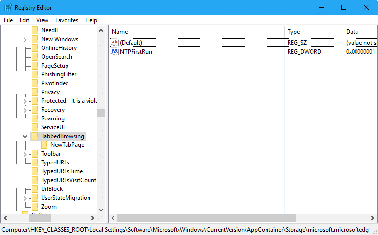 disable Microsoft Edge tab preview in Windows 10 step2