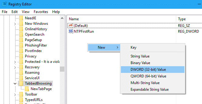 disable Microsoft Edge tab preview in Windows 10 step3