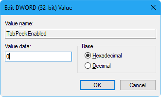 disable Microsoft Edge tab preview in Windows 10 step4