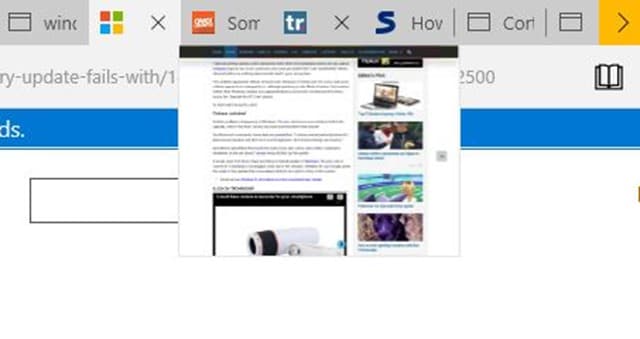 disable Microsoft Edge tab preview in Windows 10