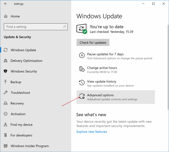 disable Office 365 updates in Windows 10 pic3