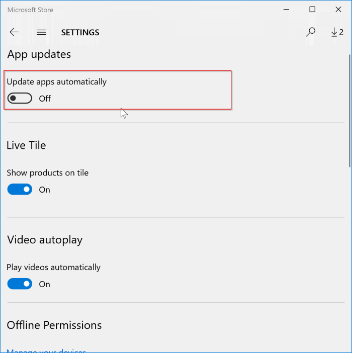 disable Office 365 updates in Windows 10 pic5