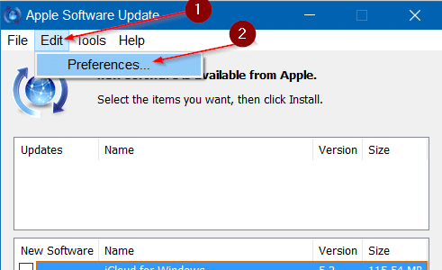 disable apple software update screen in Windows 10 step3