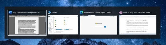 disable edge tabs in Alt Tab screen Windows 10 pic1