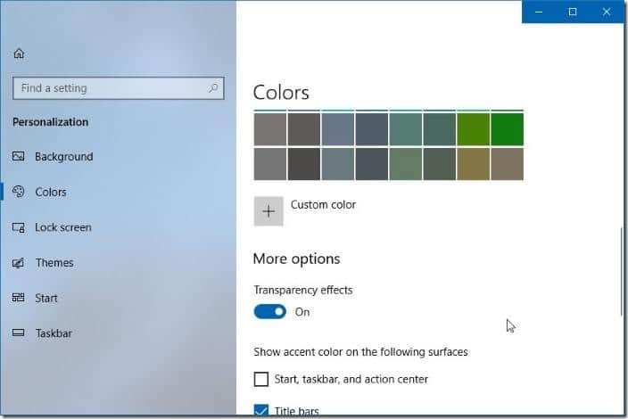 disable fluent design in Windows 10 pic4