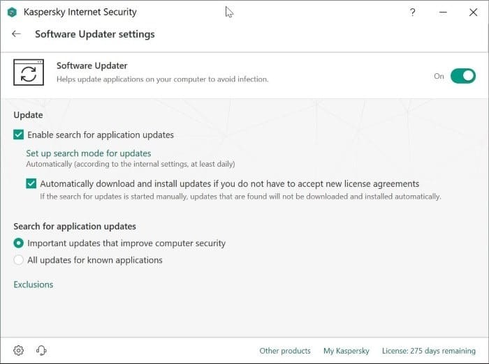disable software updater in Kaspersky pic2