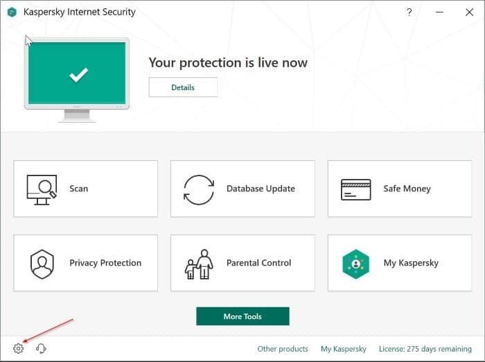 disable software updater in Kaspersky