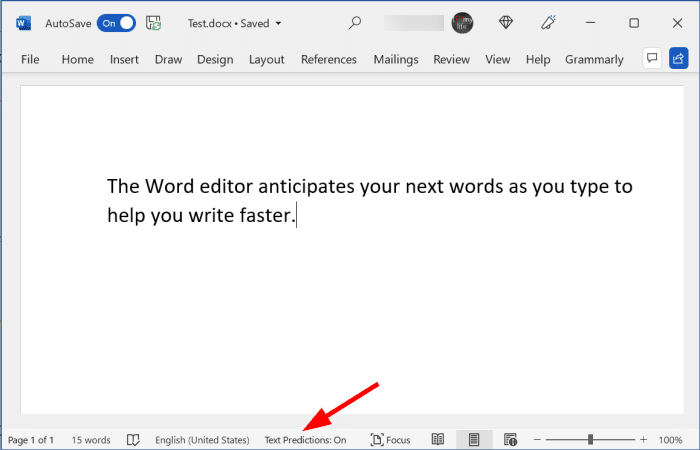 disable text prediction in Office Word pic3