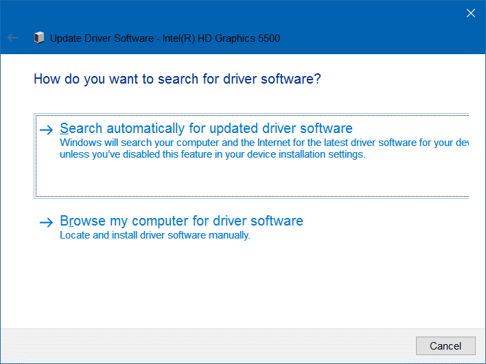 display driver failed to start error in Windows 10 pic2