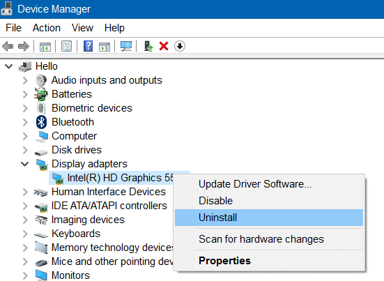 display driver failed to start error in Windows 10 pic5