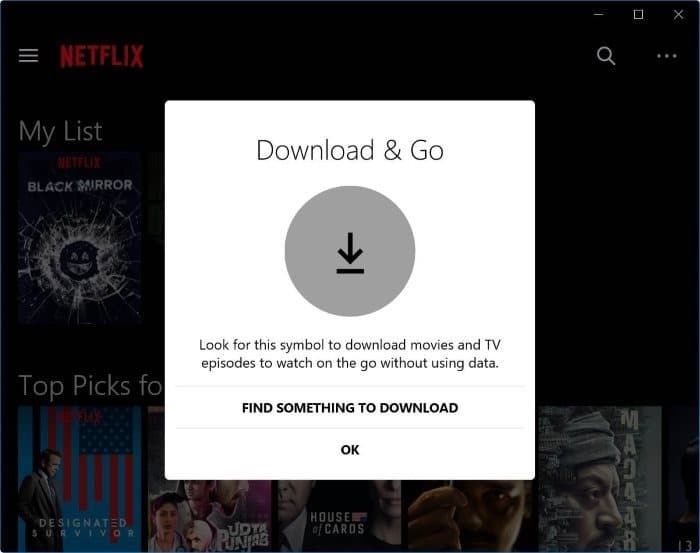 download Netflix movies and TV shows on Windows 10 pic1